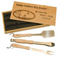 BBQ 3 Piece Gift Set in Wooden Pine Box